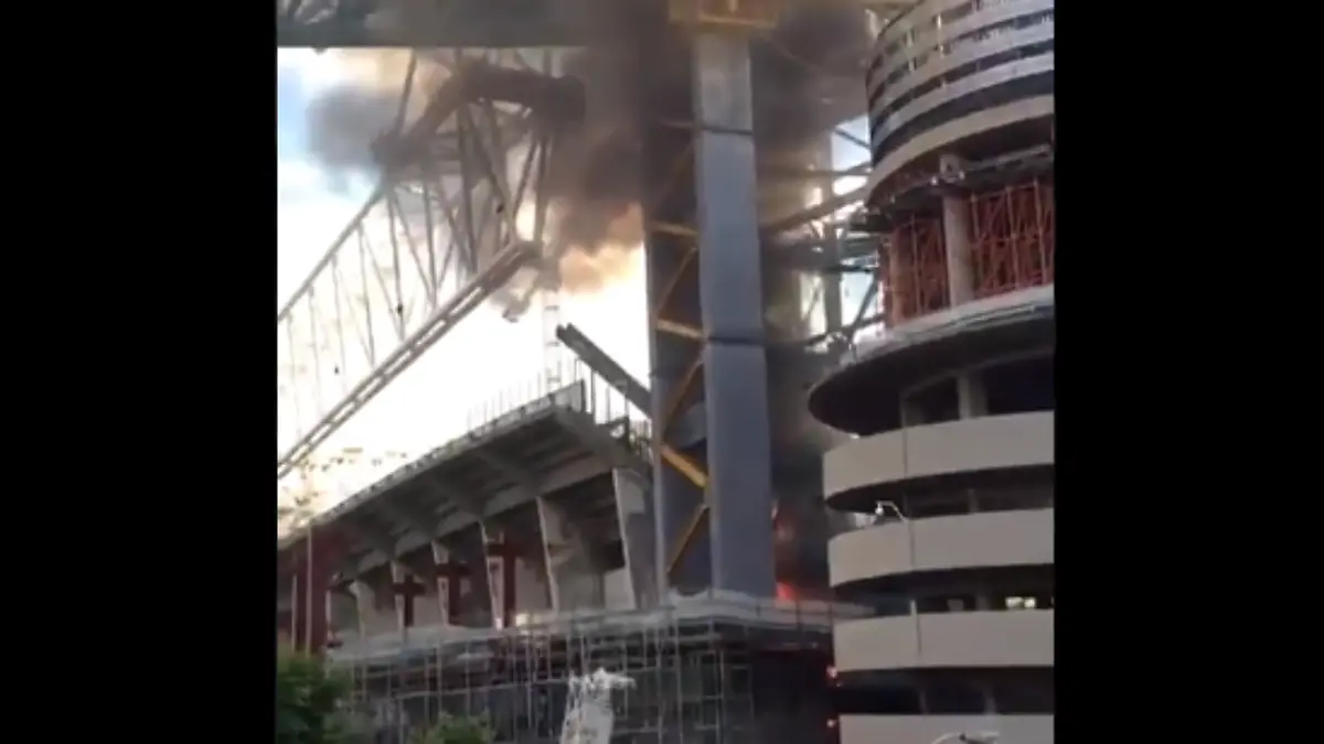 incendio en el santiago bernabeu